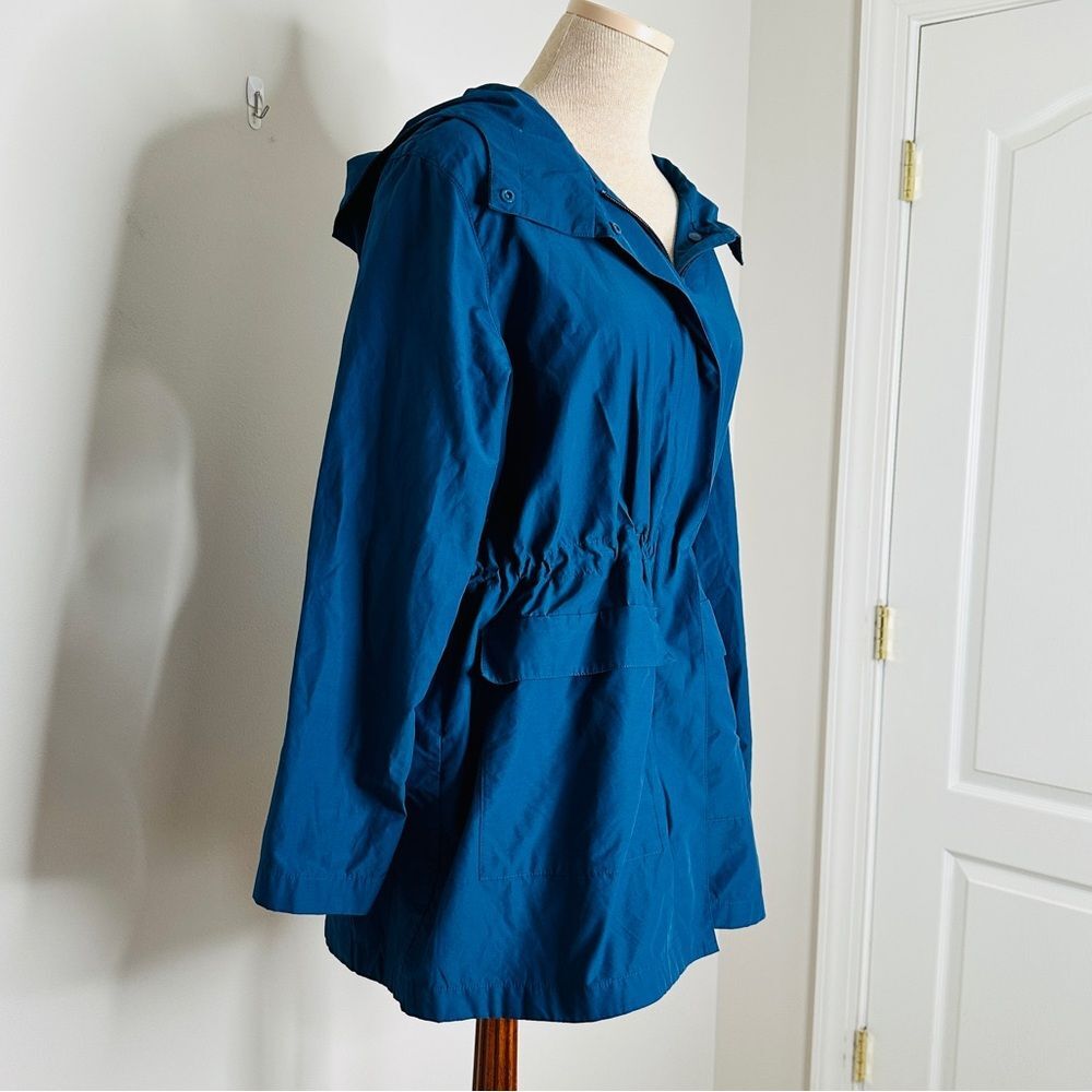 Eileen Fisher Women's Blue (Atlantis) Hooded Anorak Jacket Size Small - Picture 7 of 12